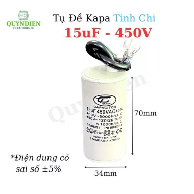 Tụ Đề Máy Bơm Nước 450V Motor 1 Pha - Tụ Ngậm CBB cho Máy Lạnh, Điều Hòa, Quạt Trần - 29.256₫ 9 Tụ Đề Máy Bơm Nước 450V Motor 1 Pha - Tụ Ngậm CBB cho Máy Lạnh, Điều Hòa, Quạt Trần - 29.256₫ 9