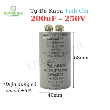 Tụ Đề Tụ Khởi Động Motor 250V ABC - Tụ Kapa cho Máy Bơm, Máy Lạnh, Motor 1 Pha, Quạt Trần | Giá 40.112₫ - Linh Kiện Quỳnh Diễn 10 Tụ Đề Tụ Khởi Động Motor 250V ABC - Tụ Kapa cho Máy Bơm, Máy Lạnh, Motor 1 Pha, Quạt Trần | Giá 40.112₫ - Linh Kiện Quỳnh Diễn 10
