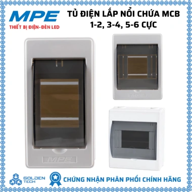 Tủ điện lắp nổi MPE 2/4 cực MCB TN – Tiết kiệm, an toàn, giá chỉ 40.301₫