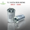 Tụ Điều Hòa 40uF 450V Vỏ Nhôm Máy Nén, Máy Lạnh, 2 Chân Cắm, Korea, Quỳnh Diễn