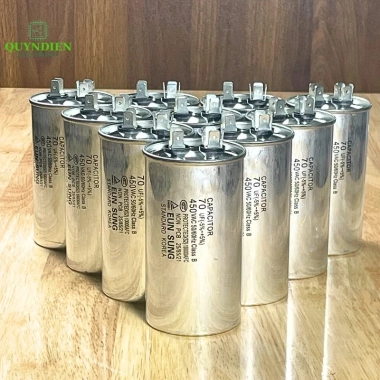 Tụ Điều Hòa 70uF 450V Vỏ Nhôm Hàn Quốc - Tụ Máy Nén 2 Chân Cắm Quỳnh Diễn 5 Tụ Điều Hòa 70uF 450V Vỏ Nhôm Hàn Quốc - Tụ Máy Nén 2 Chân Cắm Quỳnh Diễn 5