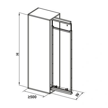 Tủ đồ khô Hafele DOLCE cánh kéo 400mm - Thiết kế hiện đại, giá ưu đãi 10.252.000 VND 6