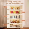 Tủ Đựng Đồ Đa Năng Gấp Gọn Di Động Có Bánh Xe - Lưu Trữ Trong Áo Hợp Đồ Bếp 4