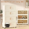 Tủ Đựng Đồ Đa Năng Gấp Gọn Di Động Có Bánh Xe - Lưu Trữ Trong Áo Hợp Đồ Bếp 5