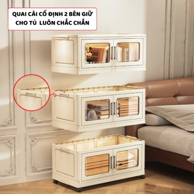 Tủ Đựng Đồ Dùng ENODA 2 Cửa Nhựa Trong Suốt Khóa Cài Cố Định Chịu Lực 259.800₫ 4