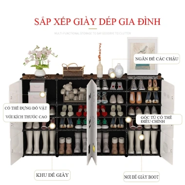 Tủ đựng giày PANTENE nhựa chắc chắn, dung tích lớn, tối ưu không gian nhà - Giá 406.800 VND 9