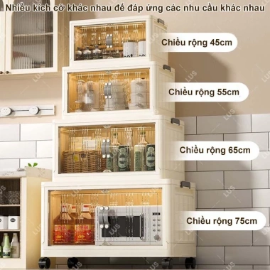 Tủ Đựng Nhựa Đa Năng LUS - Nhiều Tầng, Bánh Xe, Lưu Trữ Phòng Ngủ - Giá 319.000đ 3