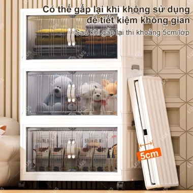 Tủ Đựng Nhựa Đa Năng LUS - Nhiều Tầng, Bánh Xe, Lưu Trữ Phòng Ngủ - Giá 319.000đ 8