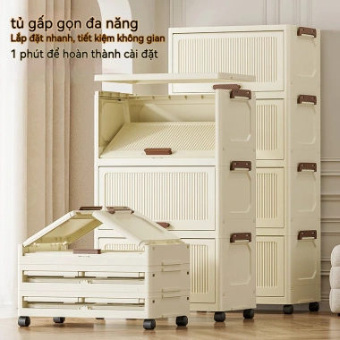 Tủ gấp gọn đa năng 48-58cm nhựa vững chắc: Kệ để đồ bếp, tủ quần áo, giảm giá 289.999₫ 2 Tủ gấp gọn đa năng 48-58cm nhựa vững chắc: Kệ để đồ bếp, tủ quần áo, giảm giá 289.999₫ 2