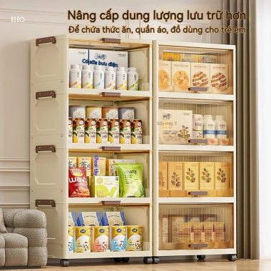 Tủ gấp gọn đa năng 48-58cm nhựa vững chắc: Kệ để đồ bếp, tủ quần áo, giảm giá 289.999₫