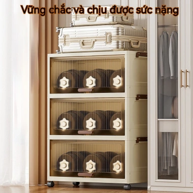 Tủ gấp gọn đa năng 48-58cm nhựa vững chắc: Kệ để đồ bếp, tủ quần áo, giảm giá 289.999₫