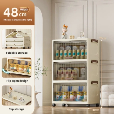 Tủ gấp gọn đa năng 48-58cm nhựa vững chắc: Kệ để đồ bếp, tủ quần áo, giảm giá 289.999₫