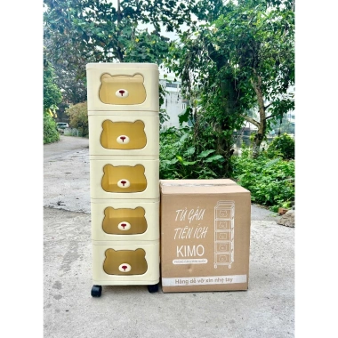 Tủ gấu đa năng cho bé có bánh xe, nhiều ngăn kéo tiện lợi, thiết kế thông minh - Giá chỉ 300.000đ 5