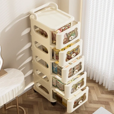 Tủ Gấu KIMO đa năng 3-5 tầng di động, bánh xe dễ thương, lưu trữ nhà chỉ 100.000₫ 5
