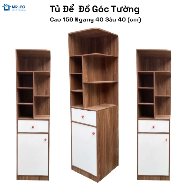 Tủ góc đa năng 156x40x40cm gỗ cao cấp - Tiết kiệm diện tích, giá chỉ 669.000đ