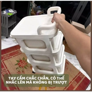 Tủ kệ Mickey 3-5 tầng có bánh xe, lưu trữ bỉm sữa, sách, xe đẩy – 85.200₫ 3