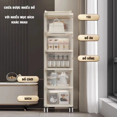 Tủ Kệ Mỹ Phẩm Nhiều Tầng Bánh Xe Di Động Tiện Lợi - Giá 191.000₫ Cho Phòng Ngủ 3