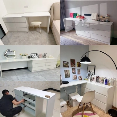 Tủ kết hợp bàn trang điểm xoay 3 kích thước, biến đổi bàn làm việc, ngăn chứa đồ - 1,489,000₫ 5 Tủ kết hợp bàn trang điểm xoay 3 kích thước, biến đổi bàn làm việc, ngăn chứa đồ - 1,489,000₫ 5