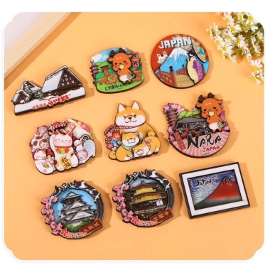 Tủ lạnh gỗ epoxy 3D anime, quà lưu niệm Nhật Bản, giá 163.900₫ 4