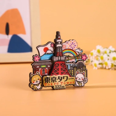 Tủ lạnh gỗ epoxy 3D anime, quà lưu niệm Nhật Bản, giá 163.900₫ 5
