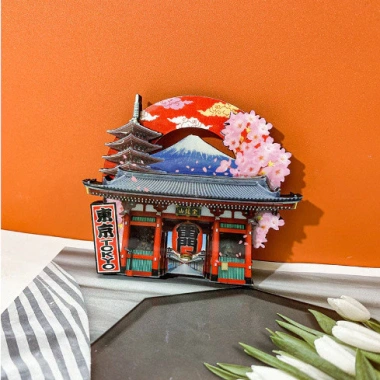 Tủ lạnh gỗ epoxy 3D anime, quà lưu niệm Nhật Bản, giá 163.900₫ 8