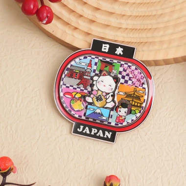 Tủ lạnh gỗ epoxy 3D anime, quà lưu niệm Nhật Bản, giá 163.900₫ 13