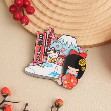 Tủ lạnh gỗ epoxy 3D anime, quà lưu niệm Nhật Bản, giá 163.900₫ 24