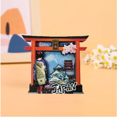 Tủ lạnh gỗ epoxy 3D anime, quà lưu niệm Nhật Bản, giá 163.900₫ 42