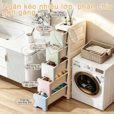 Tủ lưu trữ SALOV bánh xe – Tiết kiệm không gian bếp, phòng tắm, dung lượng lớn, chỉ 208.000₫ 2