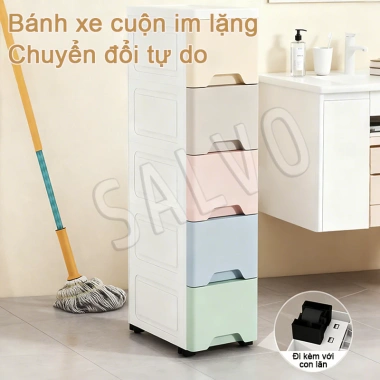 Tủ lưu trữ SALOV bánh xe – Tiết kiệm không gian bếp, phòng tắm, dung lượng lớn, chỉ 208.000₫ 4