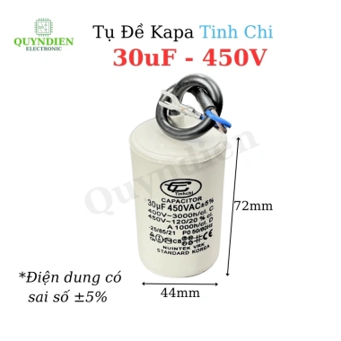 Tụ máy bơm nước 30uF 450V Korea - Tú điện động cơ xoay chiều, giá ưu đãi 66.700₫ 2