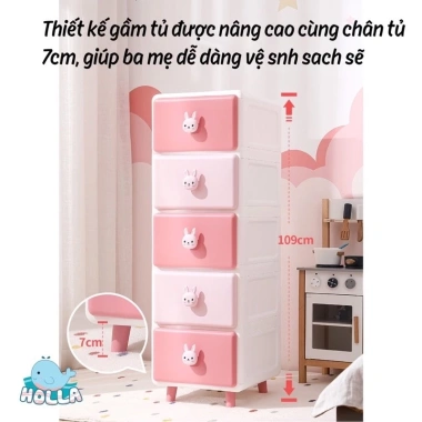 Tủ Ngăn Kéo Đa Năng Gấu Thỏ Cao Cấp Holla Chính Hãng - Siêu Rẻ 429.000₫ 8