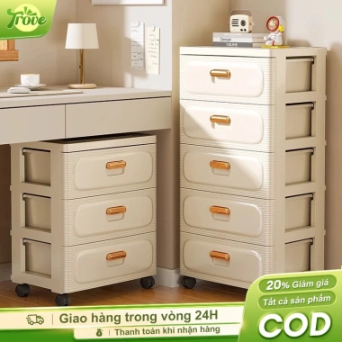 Tủ Ngăn Kéo Đa Năng Phòng Khách - Kệ Đồ Có Bánh Xe Nhựa Tiện Lợi Giá 219.000 VND