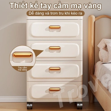 Tủ Ngăn Kéo Đa Năng Phòng Khách - Kệ Đồ Có Bánh Xe Nhựa Tiện Lợi Giá 219.000 VND