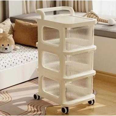 Tủ nhựa 3-4-5 tầng Linoi có bánh xe: xe đẩy đa năng, ngăn kéo sắp xếp đồ, chỉ 197.000₫ 7
