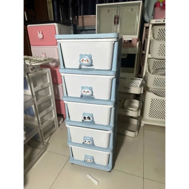 Tủ nhựa 5 tầng dung tích lớn, ngăn kéo 555, đựng đồ chơi hoạt hình, quần áo gia đình, giá ưu đãi 280.000 VND