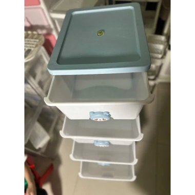 Tủ nhựa 5 tầng dung tích lớn, ngăn kéo 555, đựng đồ chơi hoạt hình, quần áo gia đình, giá ưu đãi 280.000 VND