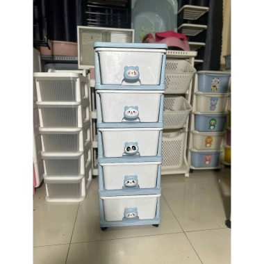 Tủ nhựa 5 tầng dung tích lớn, ngăn kéo 555, đựng đồ chơi hoạt hình, quần áo gia đình, giá ưu đãi 280.000 VND