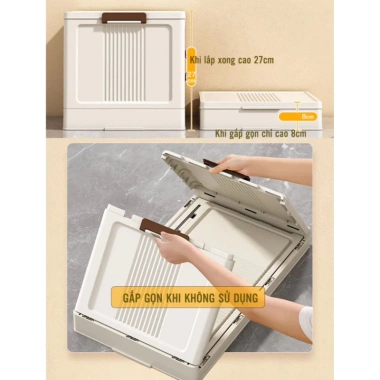 Tủ nhựa đa năng gấp gọn 2 cánh, xe xoay 360°, tiện lợi cho nhà bếp – chỉ 220.000₫ 4