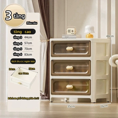 Tủ nhựa đa năng ngăn kéo - Lưu trữ đồ lót, mỹ phẩm, PP an toàn, giảm 20% chỉ 225.000₫ 10