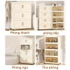 Tủ nhựa đa năng nhiều tầng gấp gọn phòng ngủ - Dung lượng lớn, bánh xe, giá 128.000 5