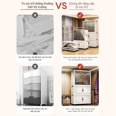 Tủ nhựa đựng quần áo trẻ em Gooomi - Không cần lắp đặt, PP cao cấp, giảm giá 22% 3 Tủ nhựa đựng quần áo trẻ em Gooomi - Không cần lắp đặt, PP cao cấp, giảm giá 22% 3