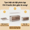 Tủ Nhựa Gấp Gọn Đa Năng Kích Thước Lớn, Cửa Trong Suốt, Bánh Xe - Giá 259.000 VND 2
