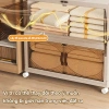 Tủ Nhựa Gấp Gọn Đa Năng Kích Thước Lớn, Cửa Trong Suốt, Bánh Xe - Giá 259.000 VND 6