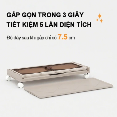 Tủ Nhựa Gấp Gọn Đa Năng Kích Thước Lớn, Cửa Trong Suốt, Bánh Xe - Giá 259.000 VND 8