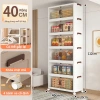 Tủ Nhựa Gấp Gọn Đa Năng Kích Thước Lớn, Cửa Trong Suốt, Bánh Xe - Giá 259.000 VND 10