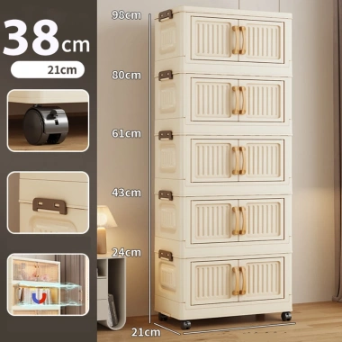 Tủ Nhựa Gấp Gọn Padabanic 38cm Đựng Quần Áo Giày Dép Lắp Ghép Tháo Rời 235k 5