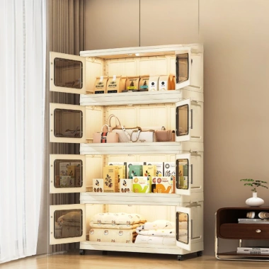 Tủ Nhựa Gấp Gọn Thông Minh TUN044 - Sang Trọng, Bánh Xe 360°, Giá Ưu Đãi 379.800₫