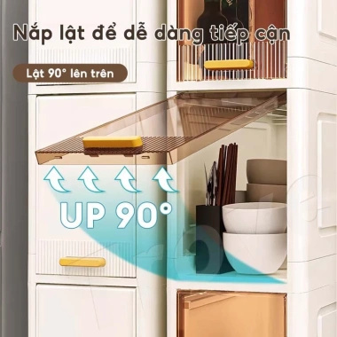 Tủ nhựa hẹp 3-5 tầng có bánh xe - Kệ mini cho phòng tắm, giá ưu đãi 258.000₫ 5