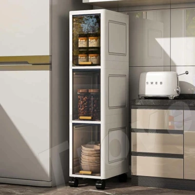 Tủ nhựa hẹp 3-5 tầng có bánh xe - Kệ mini cho phòng tắm, giá ưu đãi 258.000₫ 9